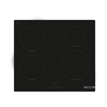 Series 4 Induction Hob – 60cm, Black, TouchSelect, PowerBoost, 4 Cooking Zones | Bosch PUE611BB5E