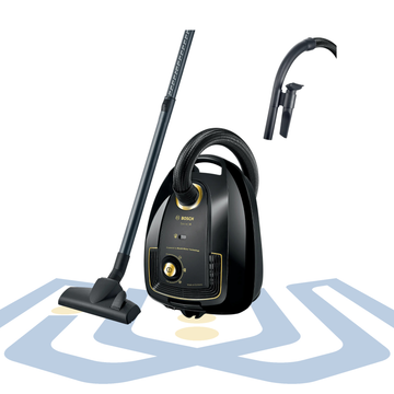 Series 4 Bagged Vacuum Cleaner – 2200W, XL Dust Bag, HEPA Filter, Black | Bosch BGL38GOLD