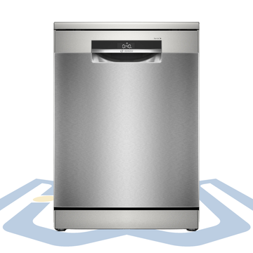 Series 6 Free-Standing Dishwasher – 60 cm, 14 Place Settings, Efficient Dry, Anti-Fingerprint | Bosch SMS6EMI62V