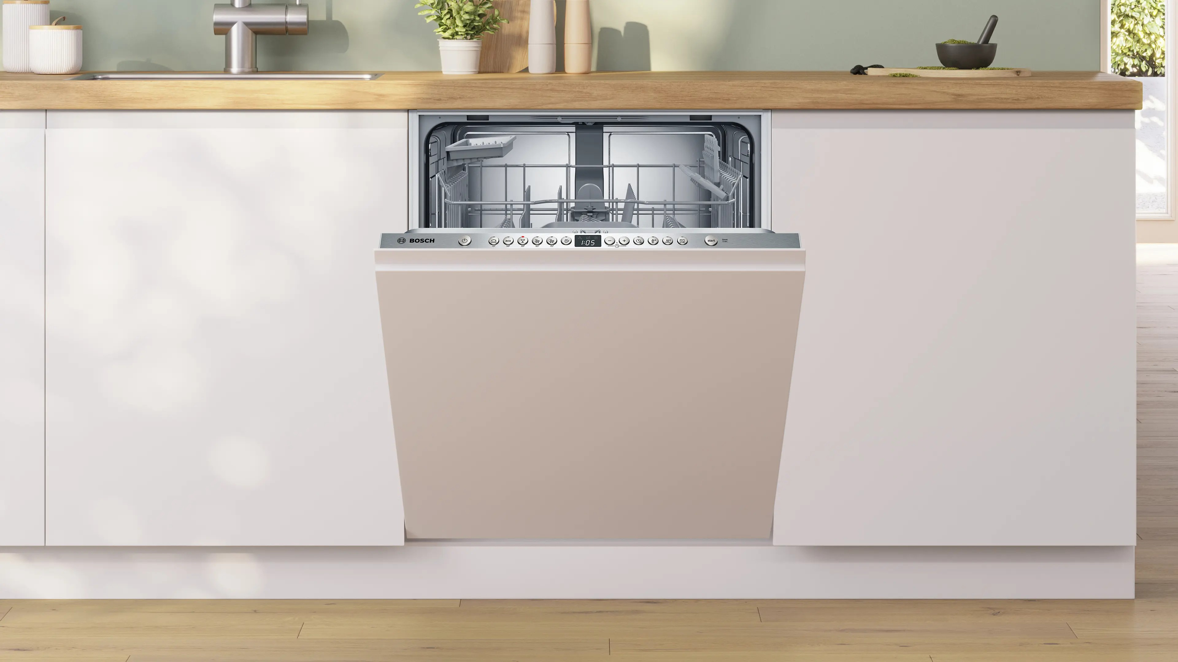Series 2 Built-in Fully Integrated Dishwasher – 60 cm, 13 Place Settings | Bosch SMV26DX00T