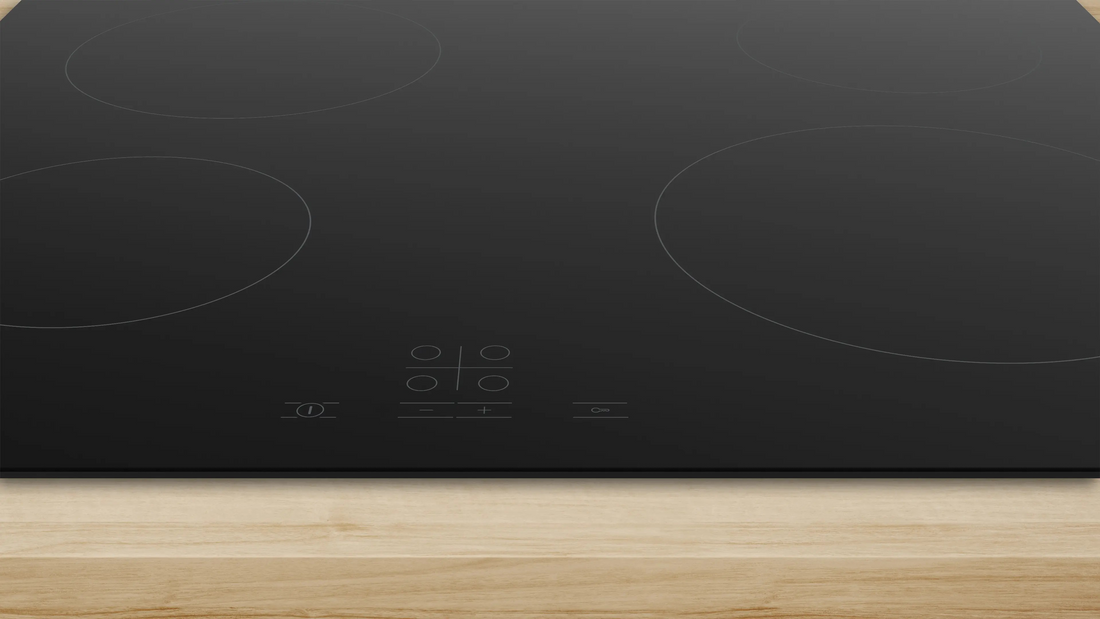 Series 4 Built-in Electric Hob – 60 cm, 4 Zones, TouchSelect, Black Ceramic | Bosch PKE611BA2E