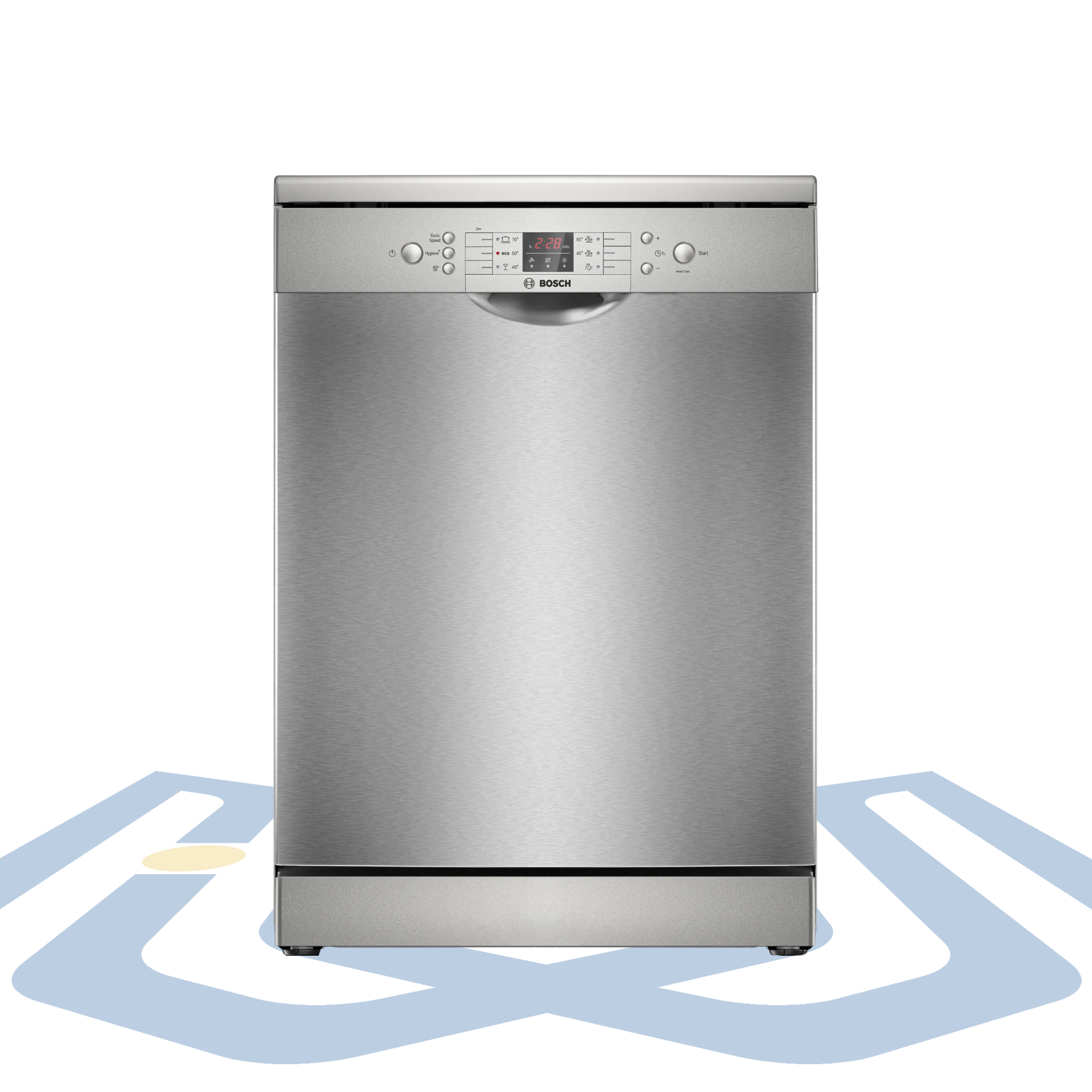 Series 2 Free-Standing Dishwasher – 60 cm, 13 Place Settings, ExtraDry, Anti-Fingerprint | Bosch SMS26AI00V