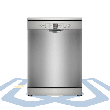 Series 2 Free-Standing Dishwasher – 60 cm, 13 Place Settings, ExtraDry, Anti-Fingerprint | Bosch SMS26AI00V