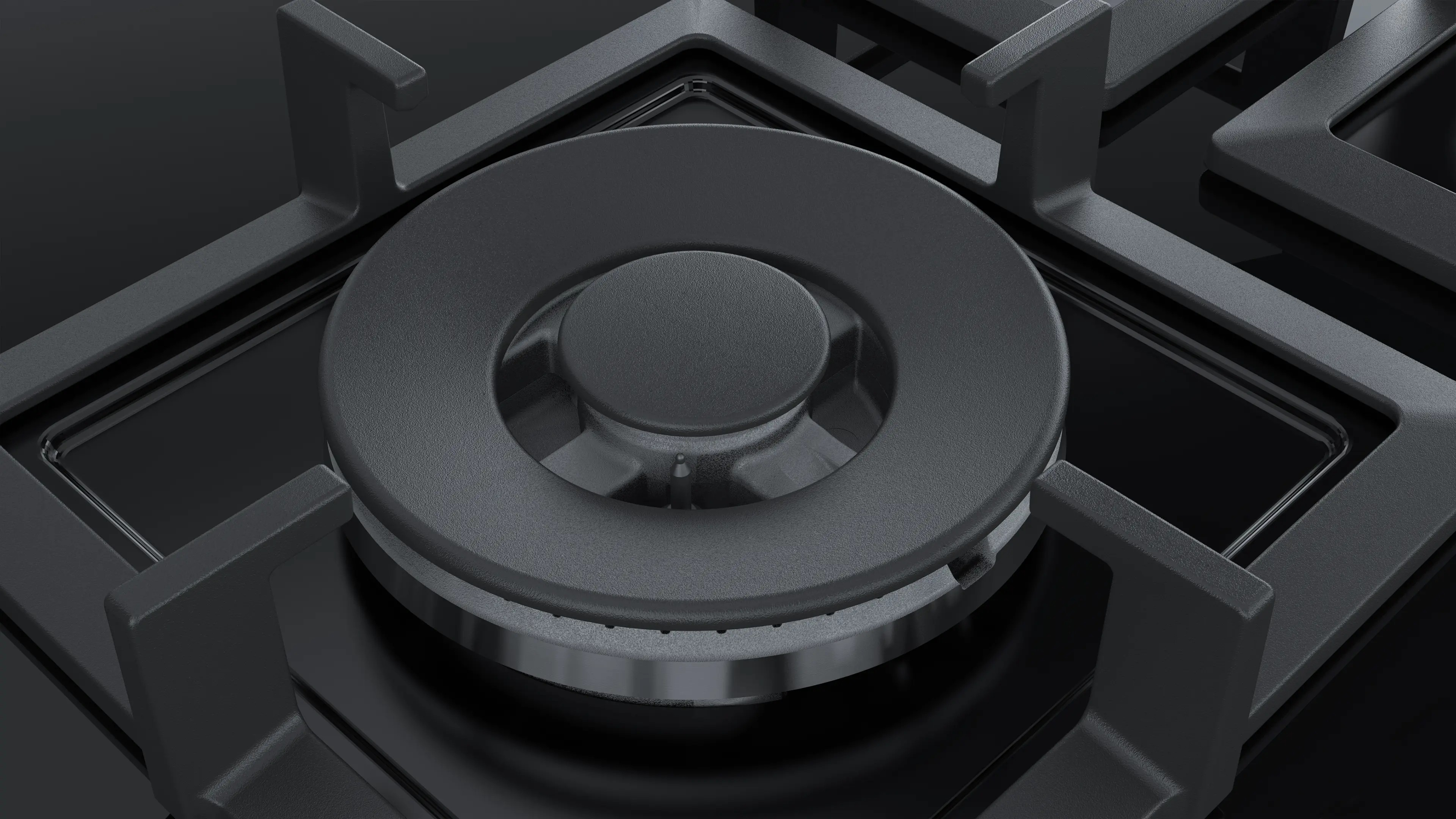 Series 6 Built-in Gas Hob – 75 cm, 5 Burners, FlameS elect, Black Tempered Glass | Bosch PPQ7A6B20