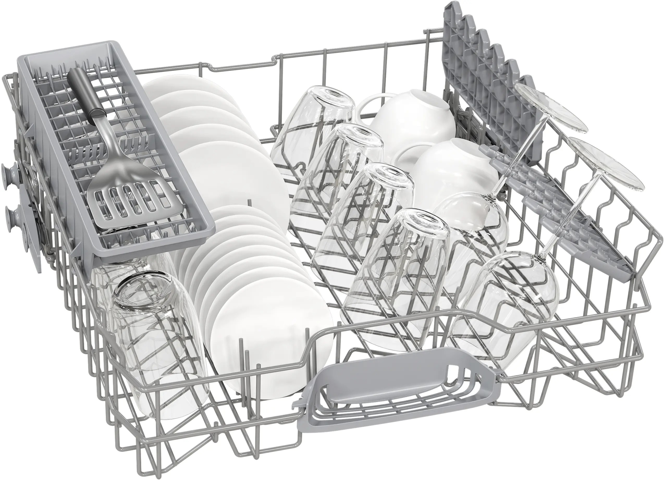 Series 2 Free-Standing Dishwasher – 60 cm, 13 Place Settings, ExtraDry, Anti-Fingerprint | Bosch SMS26AI00V