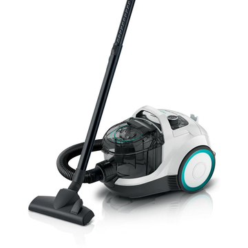 Series 4 Bagless Vacuum Cleaner – 2000W, ProHygienic, Power AirCycle, 3 Accessories, White | Bosch BGS21WHYG