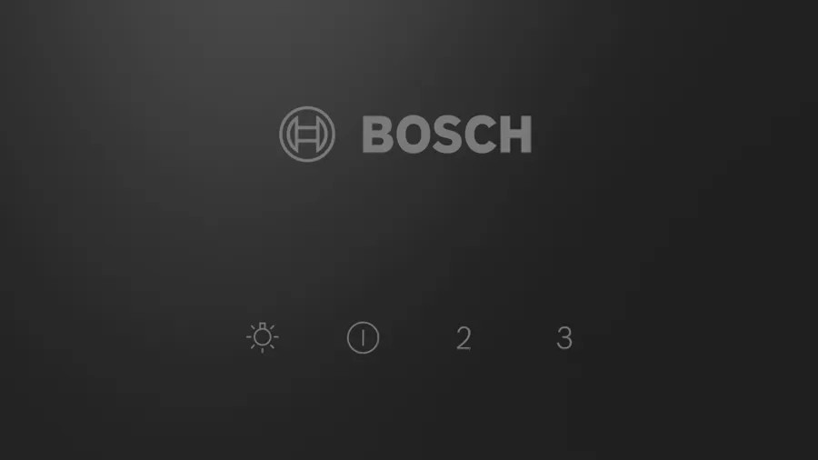 Series 2 Wall-Mounted Cooker Hood – 60 cm, 360 m³/h Extraction, LED Lights, Black Glass | Bosch DWK63PJ61T