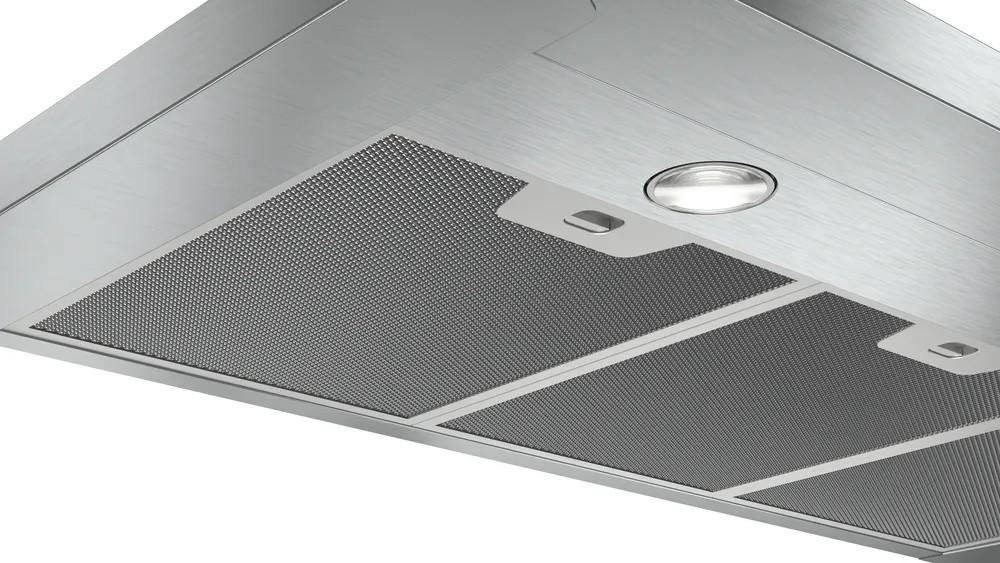 Series 2 Wall-Mounted Cooker Hood – 90 cm, 380 m³/h Extraction, LED Lights, Stainless Steel Finish | Bosch DWP94CC50T