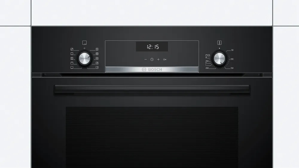 Series 6 Built-in Oven – 60x60 cm, 66L Capacity, 8 Heating Modes, Black | Bosch HBJ558YB0Q