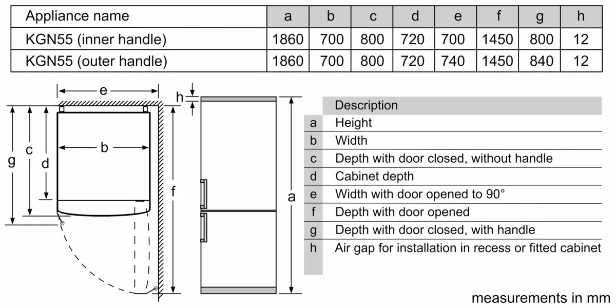 Series 4 Bottom Freezer Refrigerator – 483L Net Capacity, NoFrost, VitaFresh, 186x70 cm, Anti-Fingerprint Steel | Bosch KGN55VI2E9