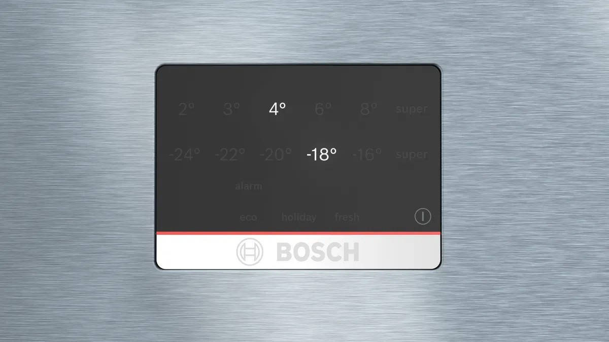 Series 6 Bottom Freezer Refrigerator – 526L Net Capacity, NoFrost, EasyAccess Shelves, 186x75 cm, Anti-Fingerprint Steel | Bosch KGN76CI3E8