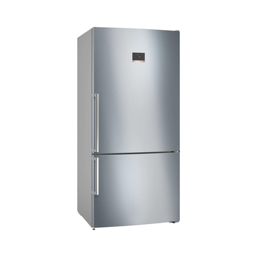 Series 6 Bottom Freezer Refrigerator – 608L XXL Capacity, NoFrost, EasyAccess Shelves, 186x86 cm, Anti-Fingerprint Steel | Bosch KGN86CI3E8