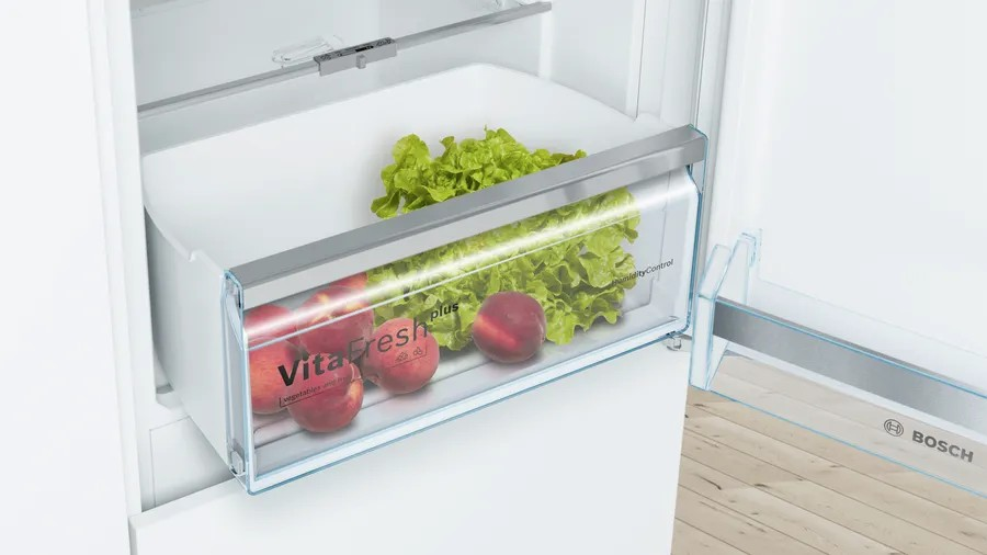 Series 6 Built-in Bottom Freezer Refrigerator – 254L Net Capacity, NoFrost Freezer, 177x56 cm | Bosch KIN86AF3M8