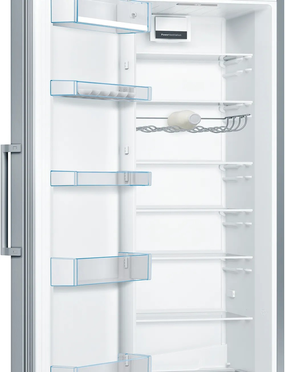 Series 4 Freestanding Fridge – 346L Net Capacity, VitaFresh, Super Cooling, 186x60 cm, Stainless Steel Look | Bosch KSV36VL30U