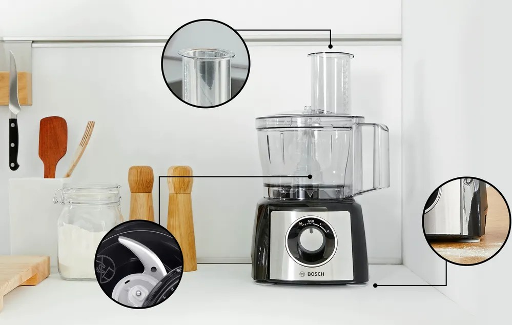 MultiTalent 3 Plus Food Processor – 900W, 50+ Functions, 2.3L Bowl, Blender & Grinder, Black with Brushed Stainless Steel | Bosch MCM3PM386