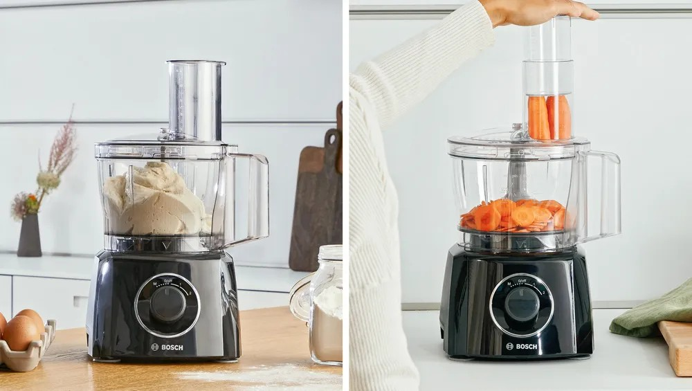 MultiTalent 3 Plus Food Processor – 900W, 50+ Functions, 2.3L Bowl, Blender & Grinder, Black with Brushed Stainless Steel | Bosch MCM3PM386