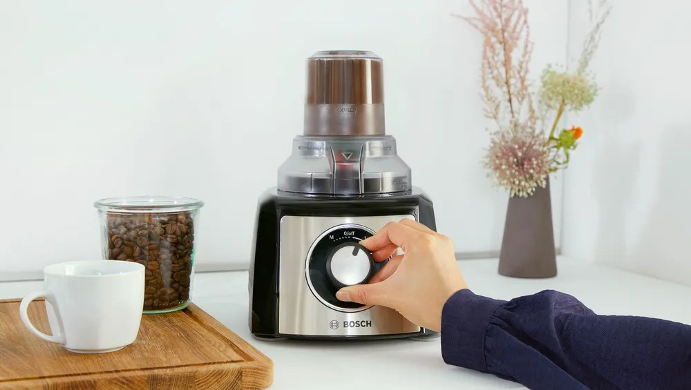 MultiTalent 3 Plus Food Processor – 900W, 50+ Functions, 2.3L Bowl, Blender & Grinder, Black with Brushed Stainless Steel | Bosch MCM3PM386