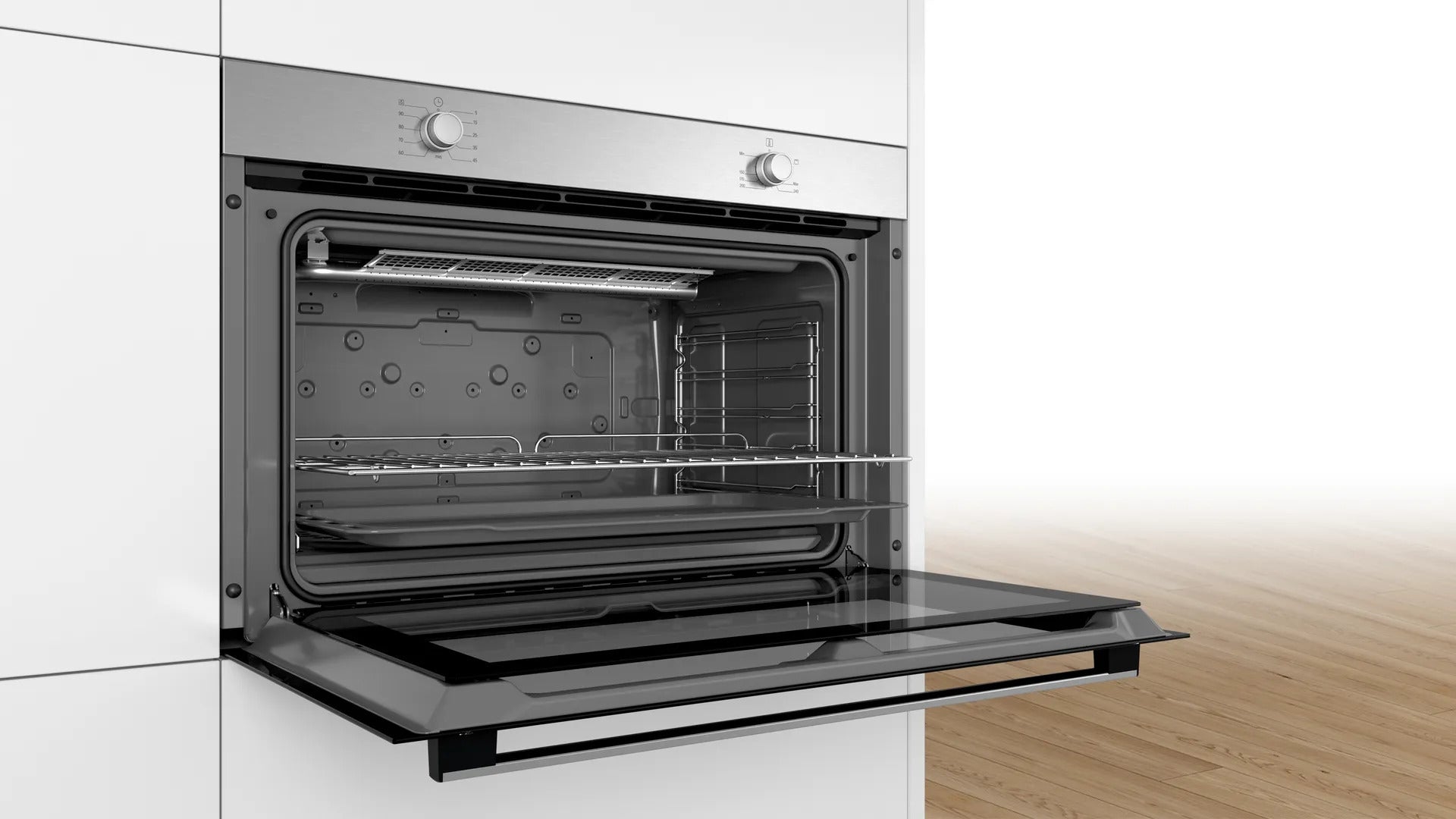 Series 2 Built-in Gas Oven – 90x60 cm, 92L Capacity, Stainless Steel | Bosch VGD011BR0M