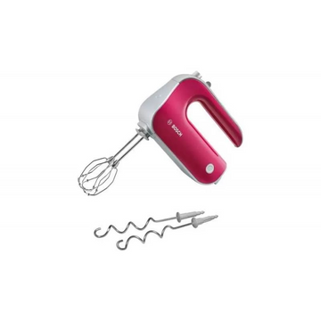 Styline Hand Mixer – 500W, 5 Speeds + Turbo, FineCreamer Turbo Beaters, Red & Silver | Bosch MFQ40304
