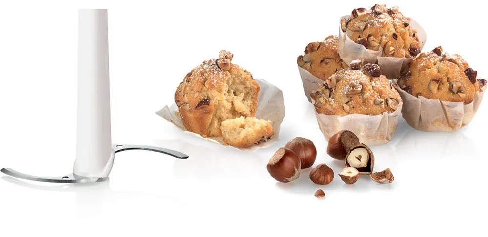 Mini Chopper – 400W, 800ml BPA-Free Bowl, Stainless Steel Blade, Beating Disc, White & Anthracite | Bosch MMR08A1