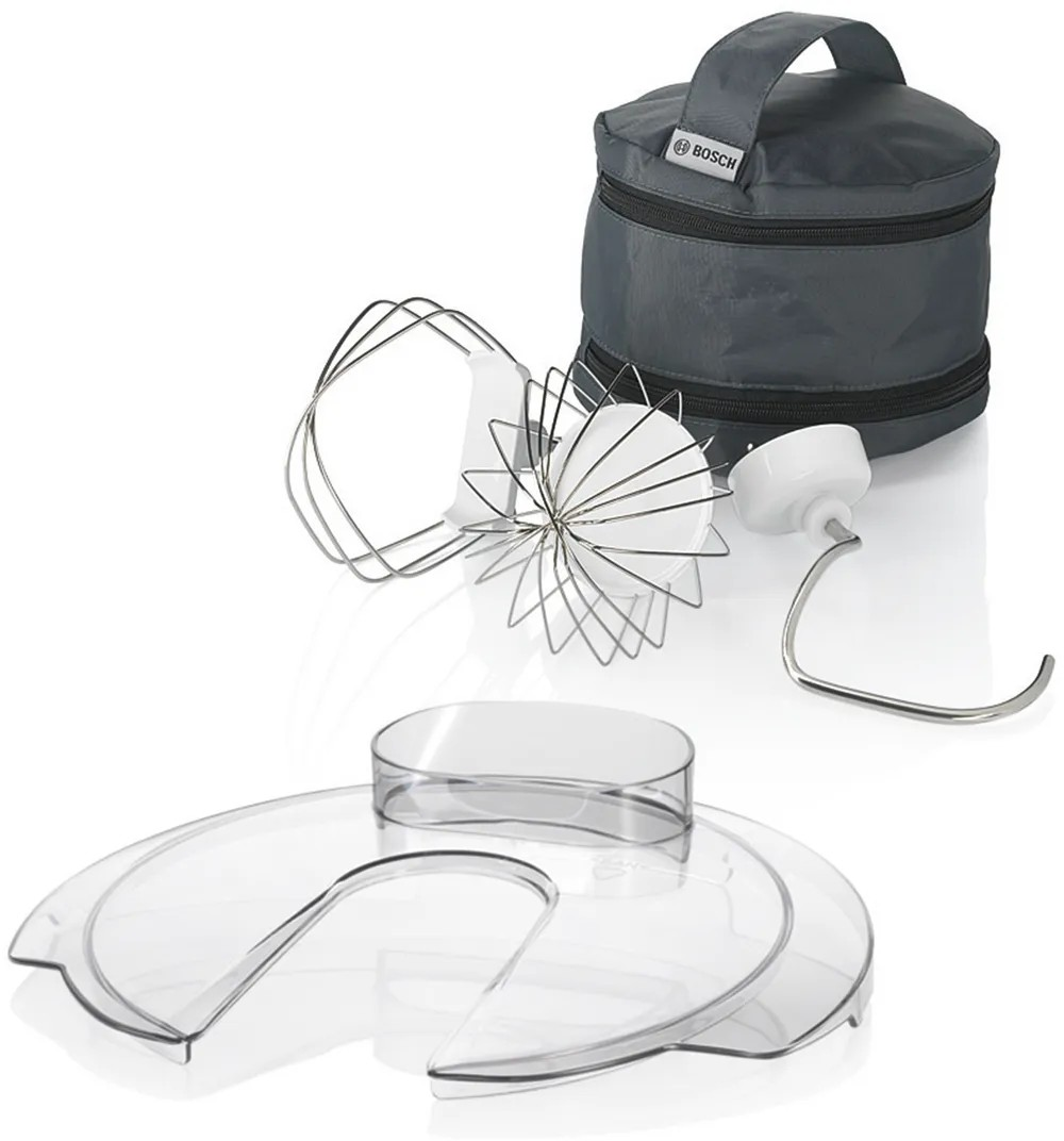 Kitchen Machine – 900W, 3.9L Stainless Steel Bowl, Meat Mincer, Blender, Citrus Press, Cube Cutter & More – White & Silver | Bosch MUM54251