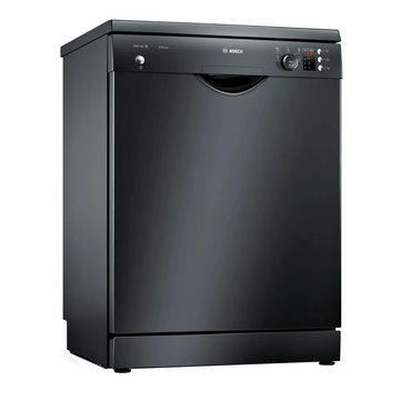 Series 2 Freestanding Dishwasher – 12 Place Settings, 60 cm, ExtraDry & AquaStop, Black | Bosch SMS25AB00V