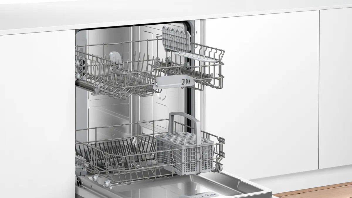 Series 2 Fully-Integrated Dishwasher – 12 Place Settings, 60 cm, Triple Water Protection, VarioFlex Baskets | Bosch SMV25CX10Q