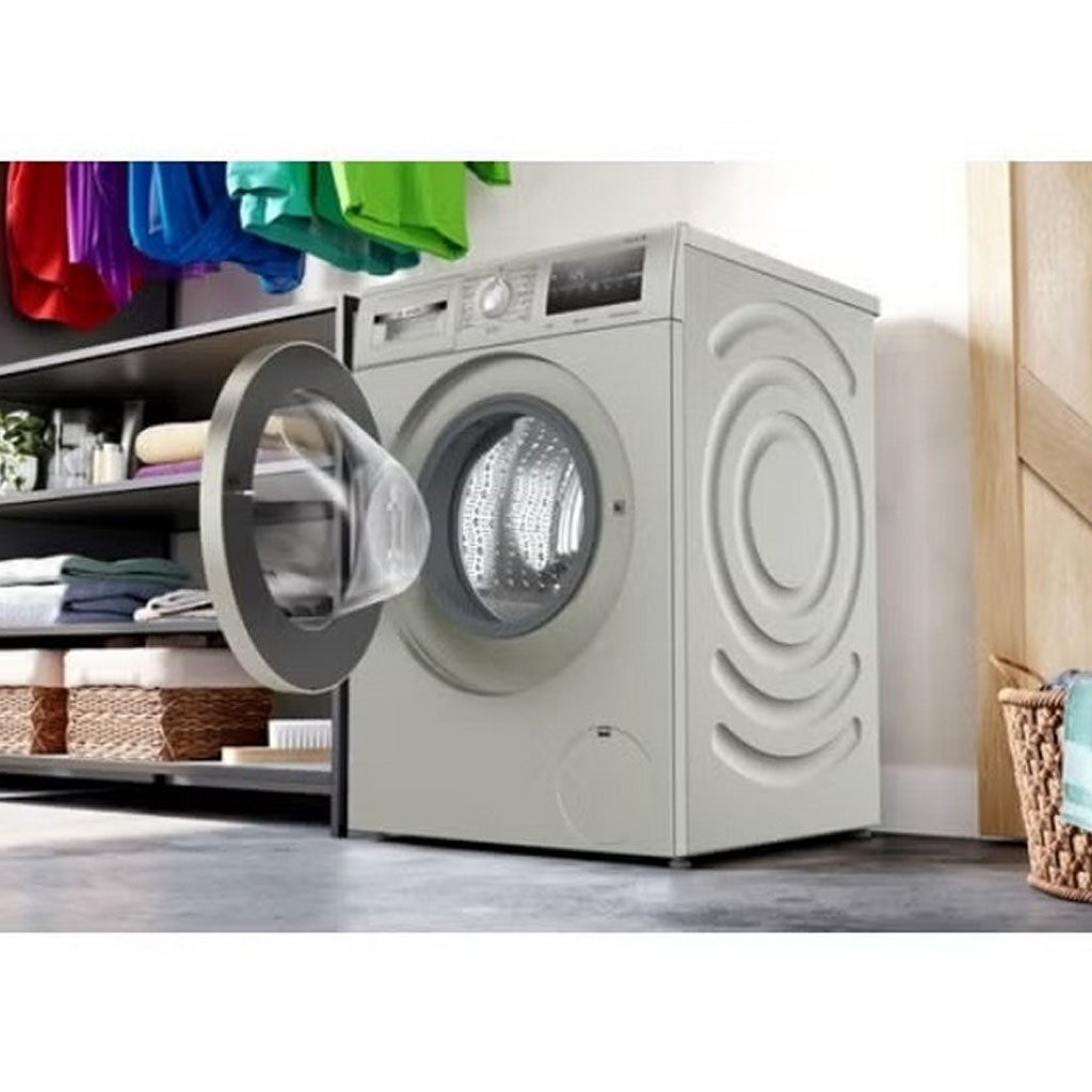 Series 4 Washing Machine – 8kg, Front Loader, EcoSilence Drive, 1400 RPM, Silver Inox | Bosch WAN282X1EG