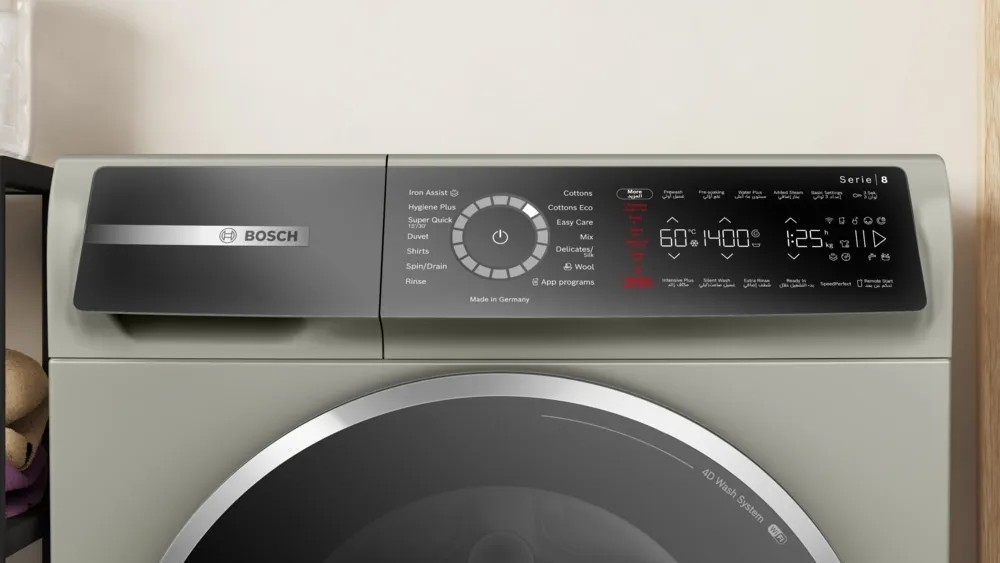 Series 8 Front-Loading Washing Machine – 9 kg, 1400 RPM, Silver Inox | Bosch WGB2440XEG
