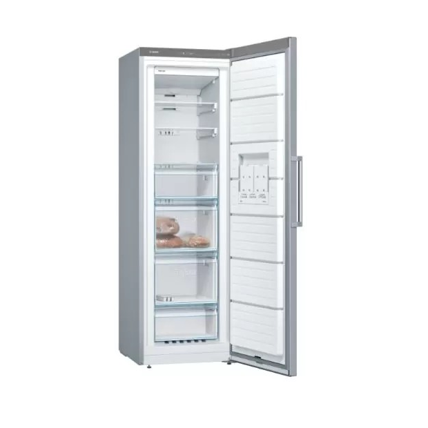 فريزر قائم بذاته سيريس 4 – مقاس 186x60 سم، سعة 242 لتر، نو فروست، مظهر ستانلس ستيل | بوش GSN36VL30U
