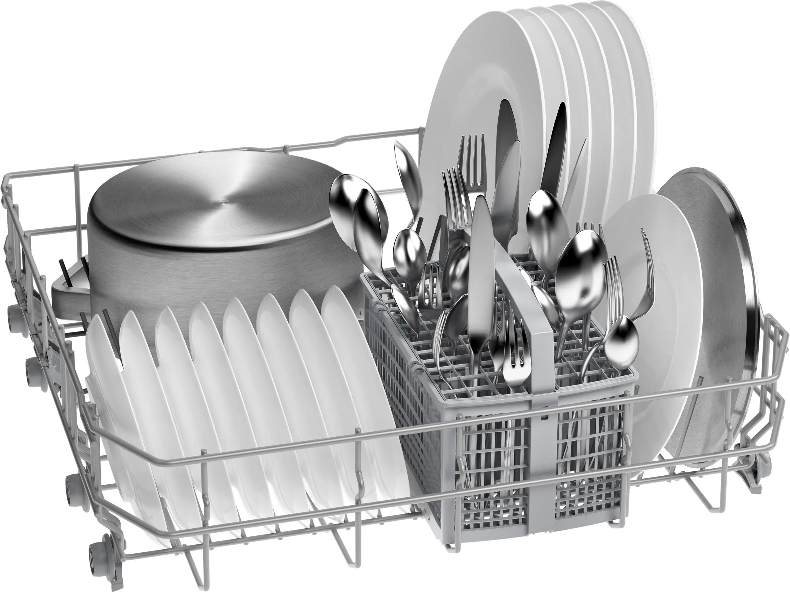 Series 2 Free-Standing Dishwasher – 60 cm, 13 Place Settings, ExtraDry, Anti-Fingerprint | Bosch SMS26AI00V