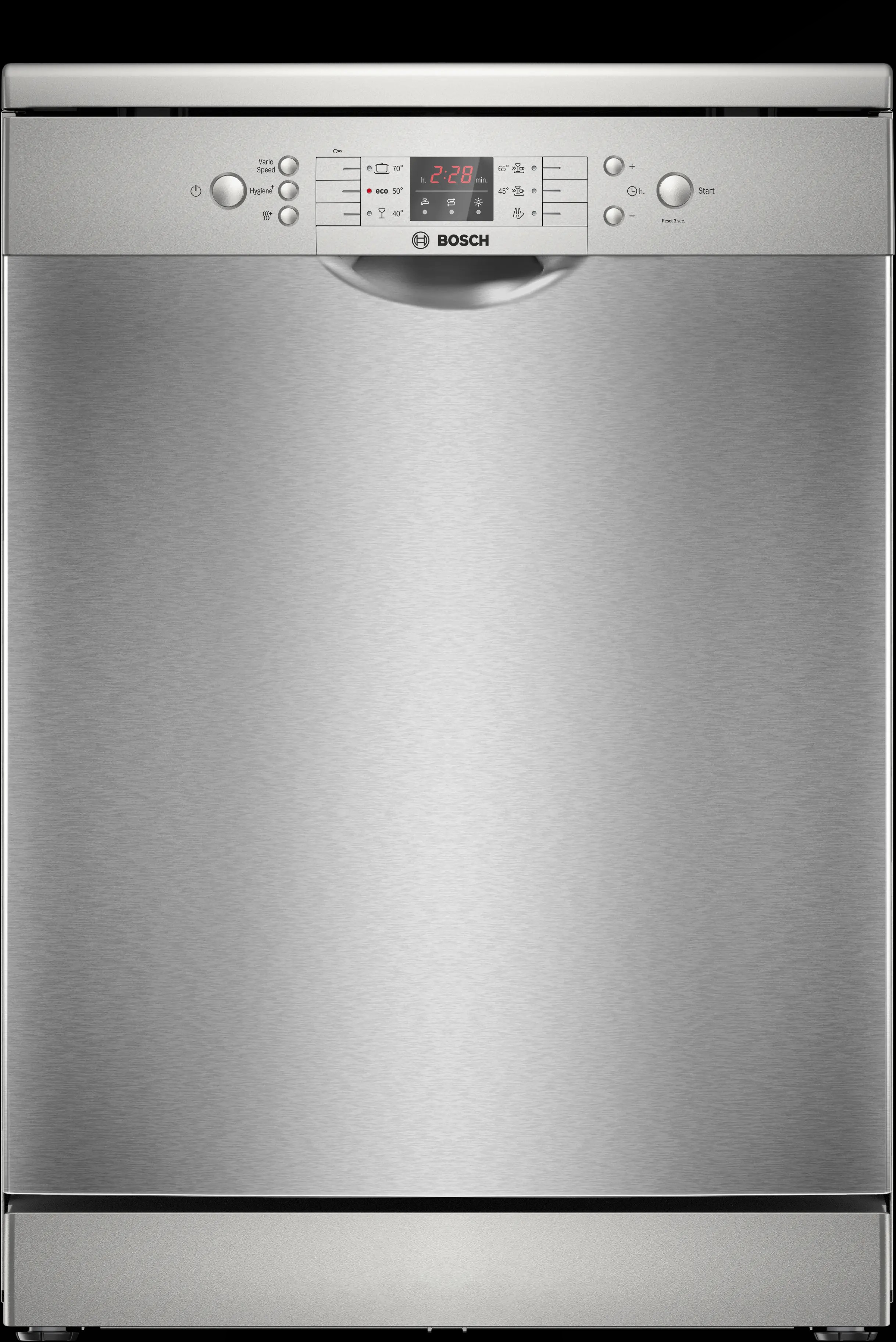 Series 2 Free-Standing Dishwasher – 60 cm, 13 Place Settings, ExtraDry, Anti-Fingerprint | Bosch SMS26AI00V