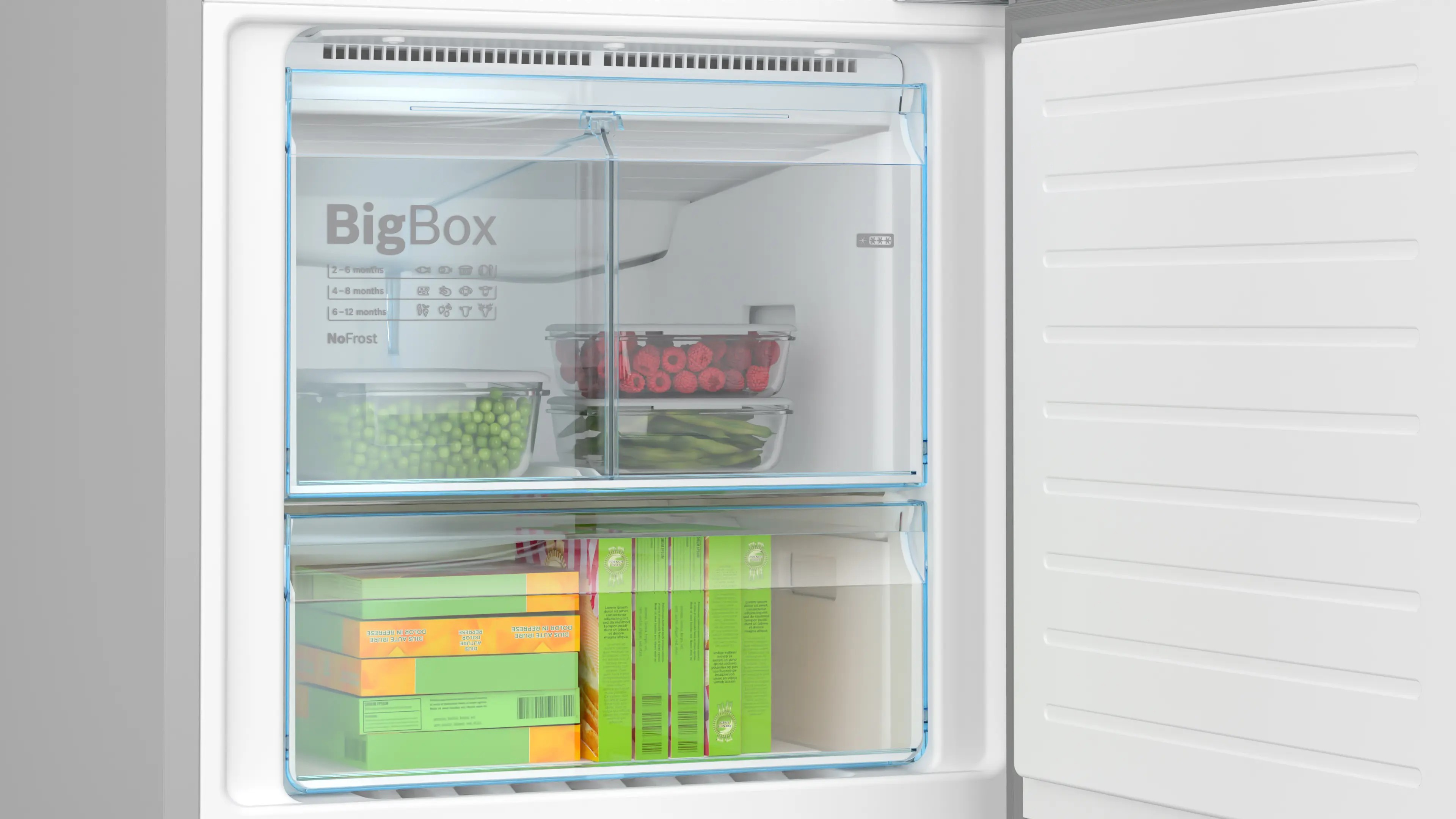 Bosch Series 6 Fridge Freezer – 508L, No Frost, Black Glass 193x70 cm | KGN56LB3E9