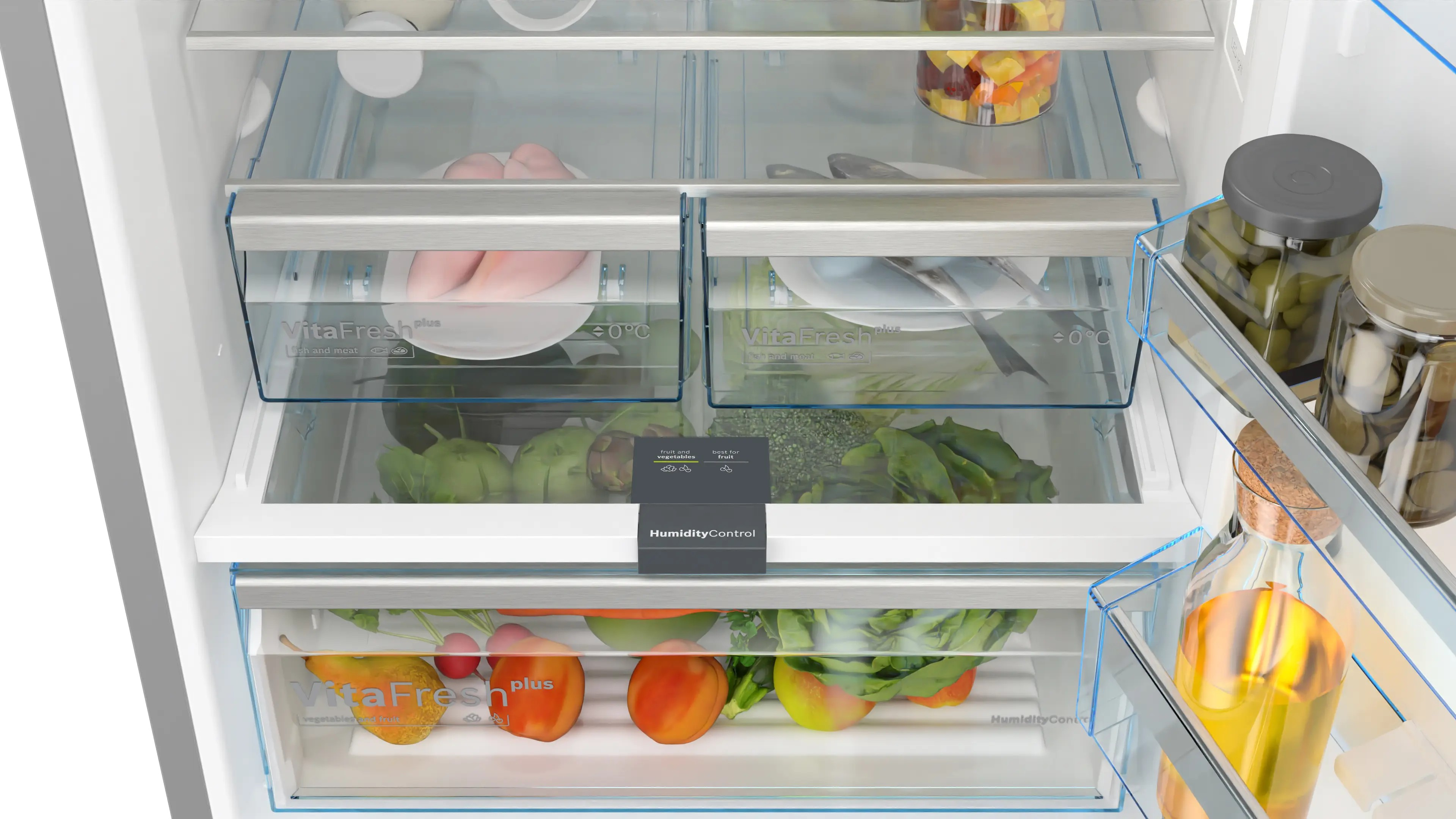 Bosch Series 6 Fridge Freezer – 508L, No Frost, Black Glass 193x70 cm | KGN56LB3E9